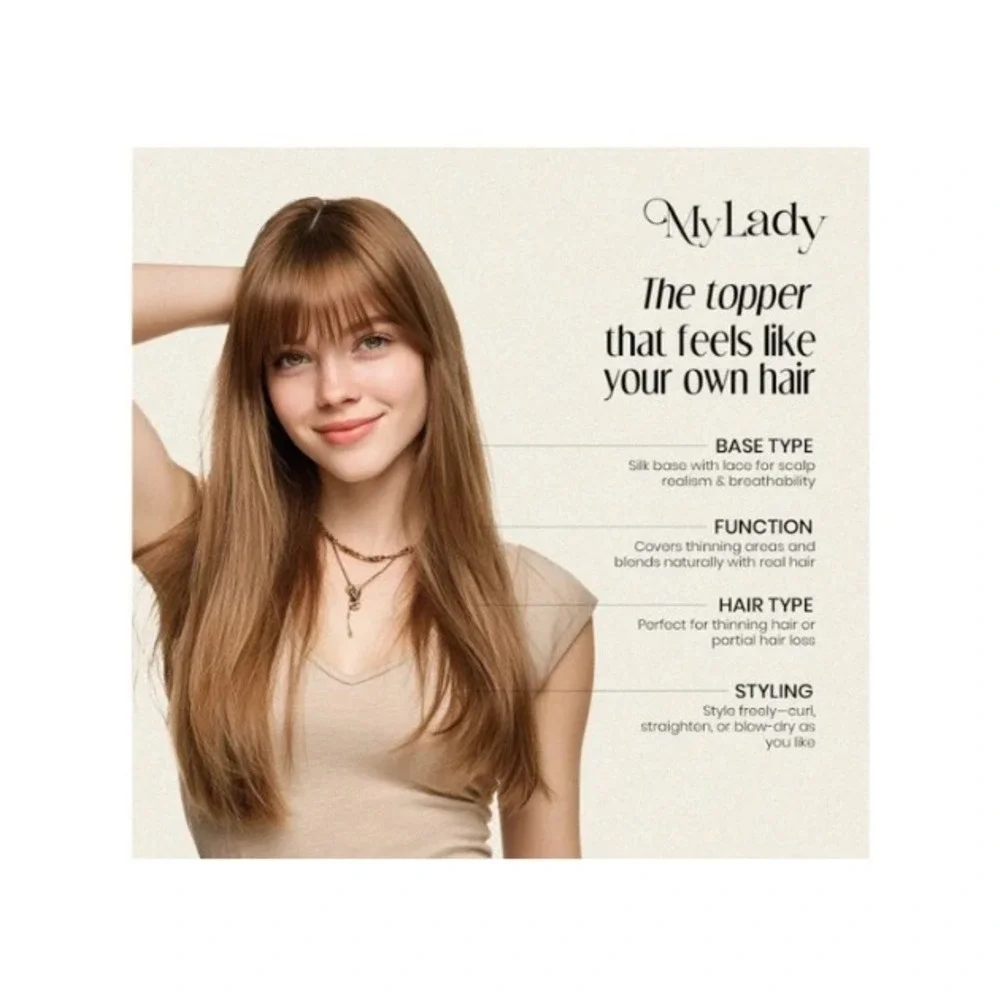 MY-LADY Human Hair Topper 14